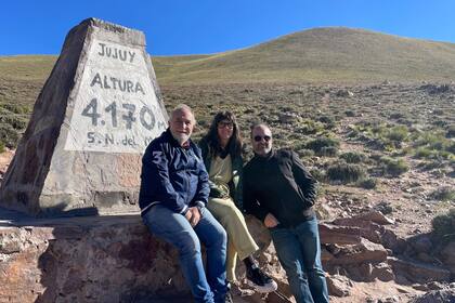 Andrino, Roggero y Pagano, a 4170 metros de altura