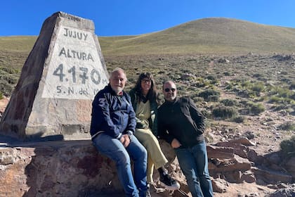 Andrino, Roggero y Pagano, a 4170 metros de altura