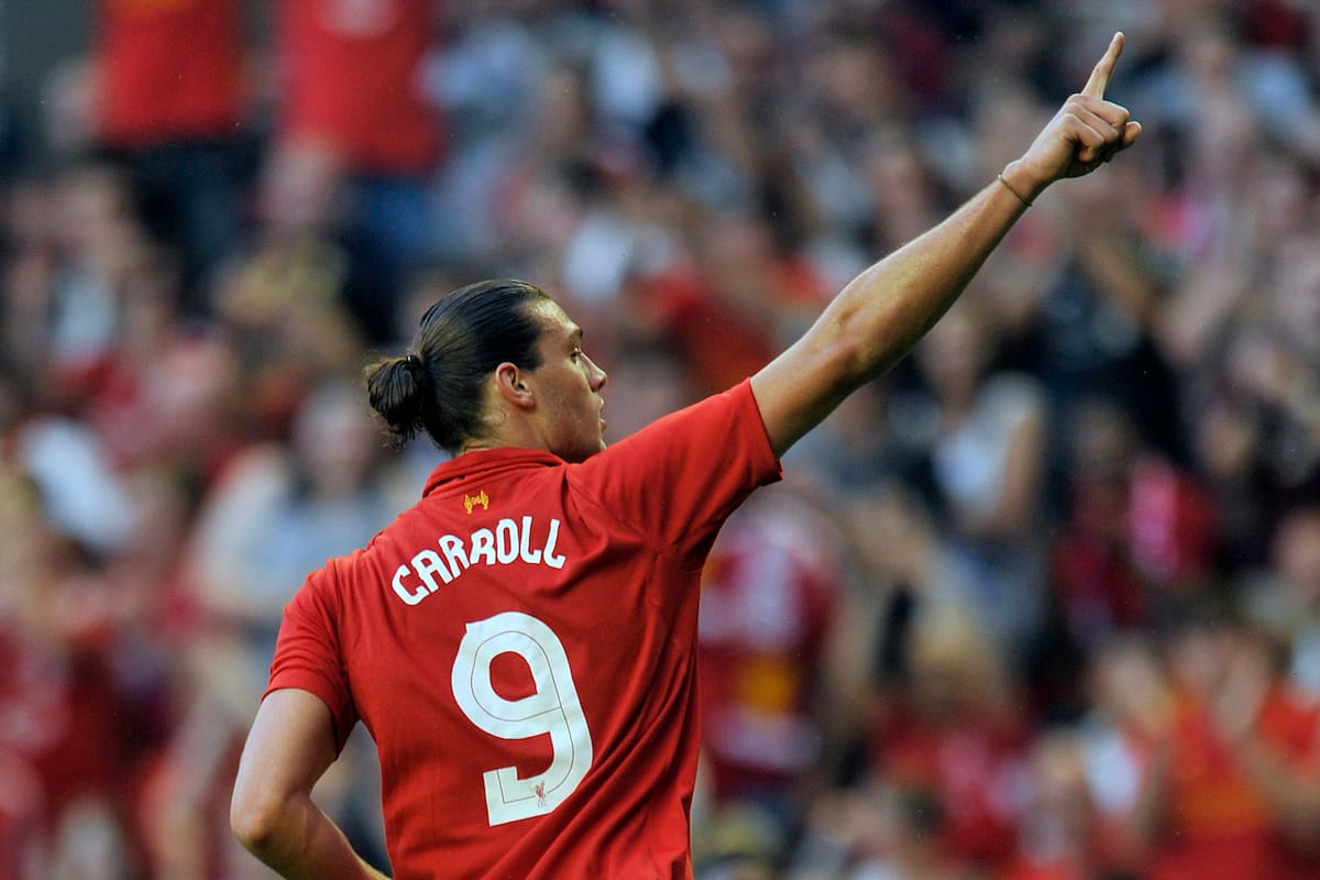 Andy Carroll fue el número 9 de Liverpool en 2012