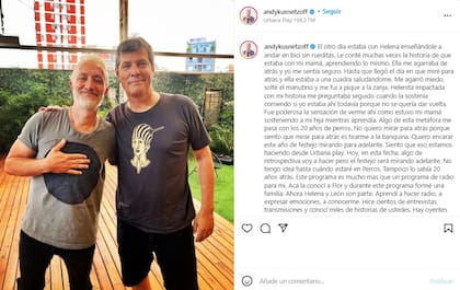 Andy Kusnetzoff le dedicó un posteo a Mario Pergolini tras la entrevista (Foto: Instagram/@andykusnetzoff)