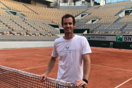 Andy Murray en el Court Philipe Chatrier de Roland Garros.