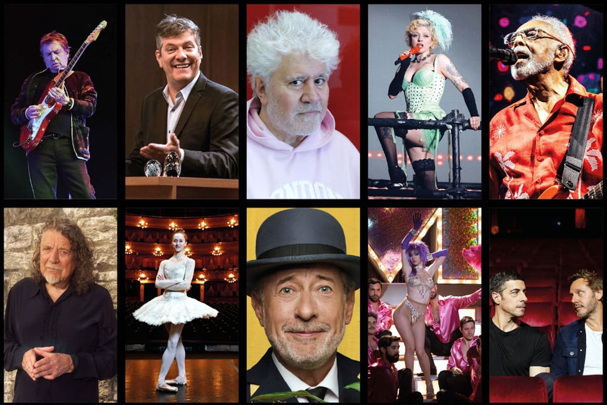 Andy Summers, Mario Pergolini, Pedro Almodóvar, Mon Laferte, Gilberto Gil, Robert Plant, Marianela Núñez, Guillermo Francella, Sofía Gala Castiglione, Esteban lamothe y Benjamín Vicuña, todas figuras del año en materia de espectáculos