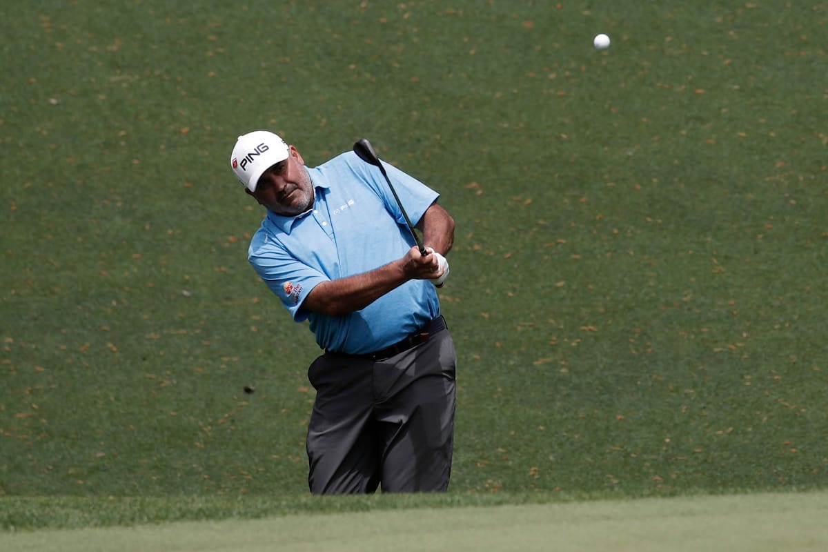 Angel Cabrera, en los ensayos antes del certamen que ganó hace 10 años