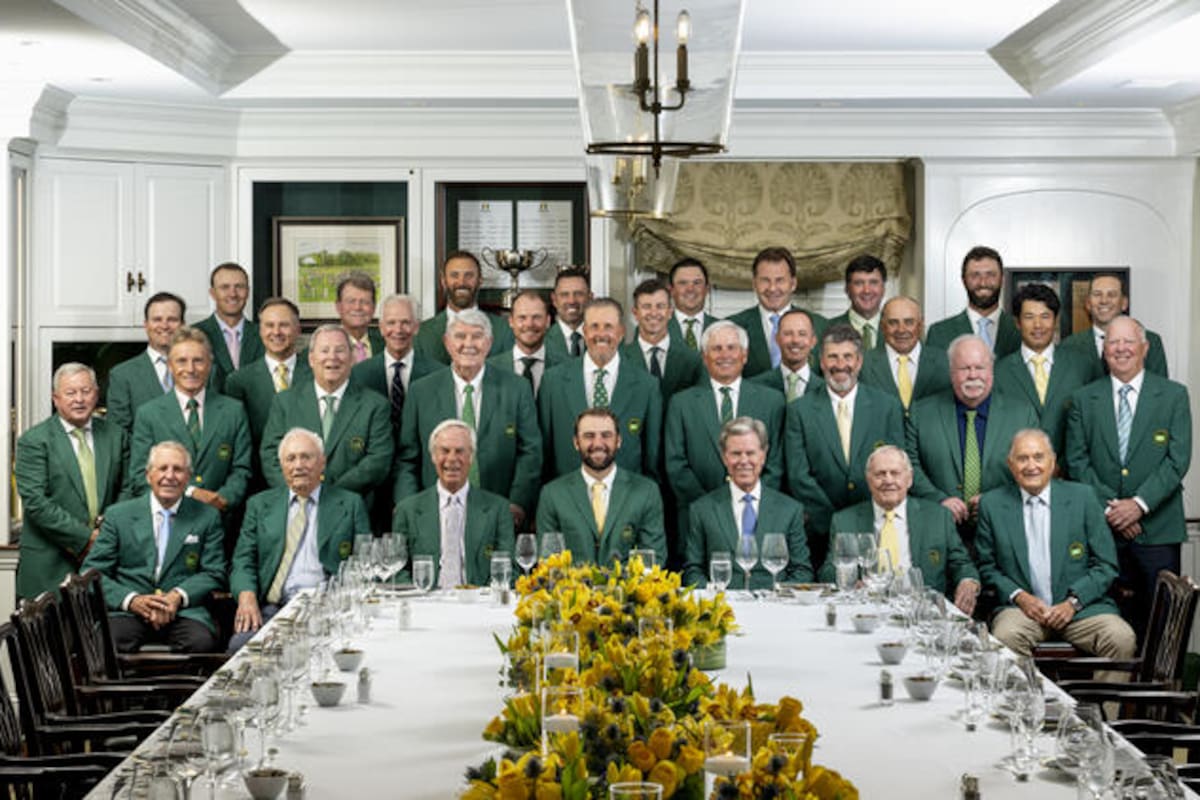 Angel Cabrera formó parte de la Cena de Campeones del Masters de Augusta, con Scottie Scheffler como anfitrión
