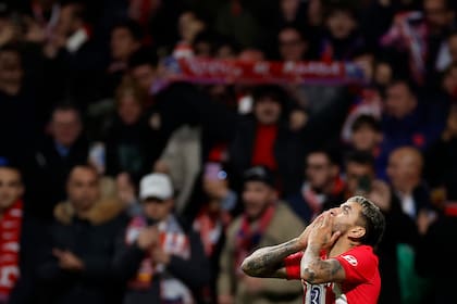Ángel Correa celebra su golazo, decisivo para el triunfo de Atlético de Madrid