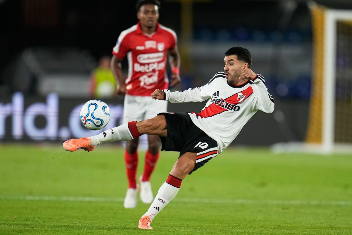 Angel Correa fue de lo mejor de River en el partido de ida en Bogotá; será titular también en la vuelta