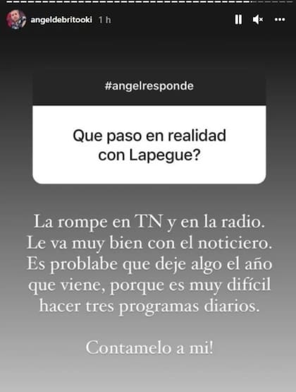 Ángel de Brito habló de la situación de Sergio Lapegüe y despejó lso rumores de un supeusto supuesto despido