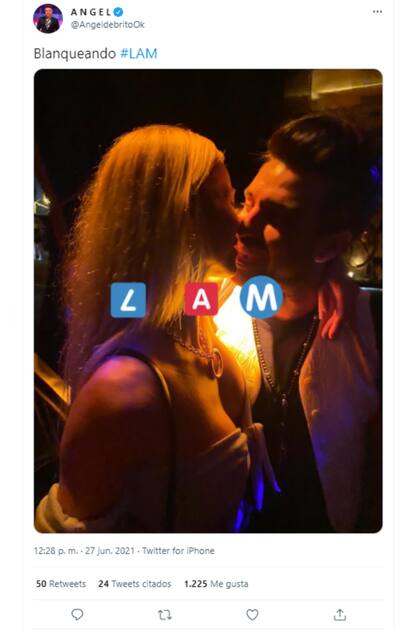 Ángel de Brito subió una foto de la pareja