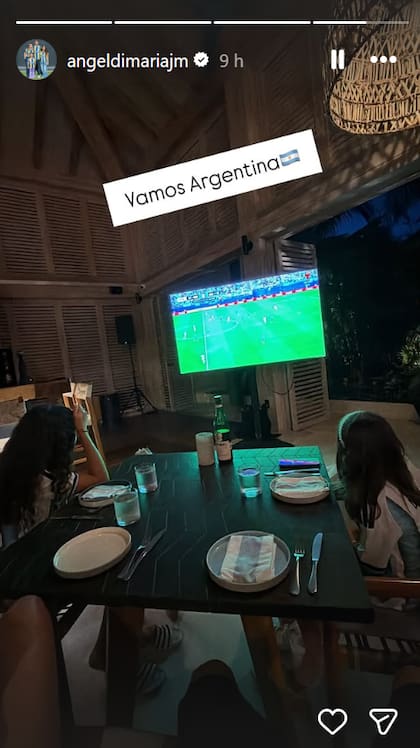 Ángel Di María alentó desde casa y emocionó a todos (Captura: Instagram @angeldimariajm)
