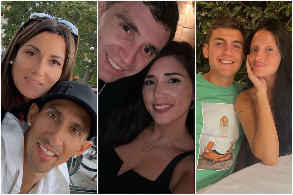 Ángel Di maría, Emiliano Martínez y Paulo Dybala compartieron románticos posteos para sus parejas en San Valentín (Foto: Instagram)