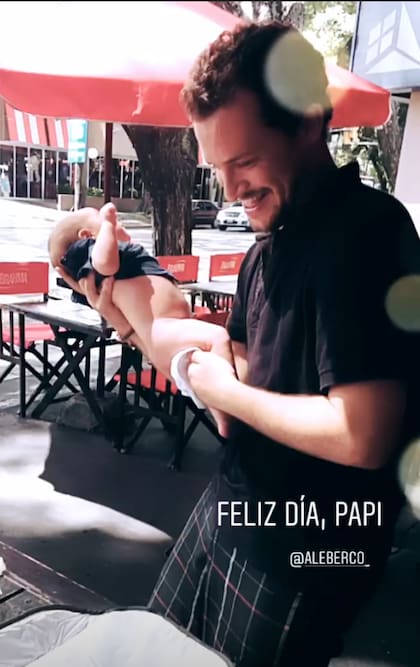 Ángela Lerena saludó al papá de su hijo en su día.