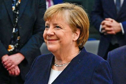 Angela Merkel en una visita al Bundestag