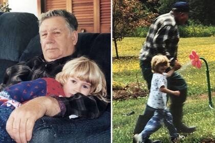 Angela y su abuelo, cuyo amor por los animales la inspiró a crear una organización para ayudar a otros necesitados.