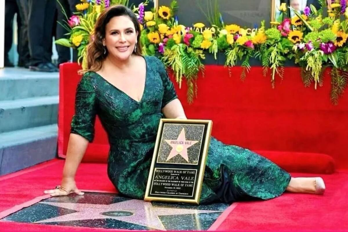 Angélica Vale es una actriz mexicana que en 2022 develó su estrella en el Paseo de la Fama de Hollywood (Instagram/@angelicavaleoriginal)