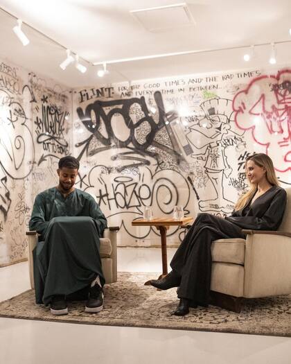 Angelina Jolie, durante su entrevista a Mustafa