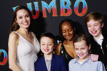 Angelina Jolie estuvo esta semana en el estreno de Dumbo junto a sus hijos