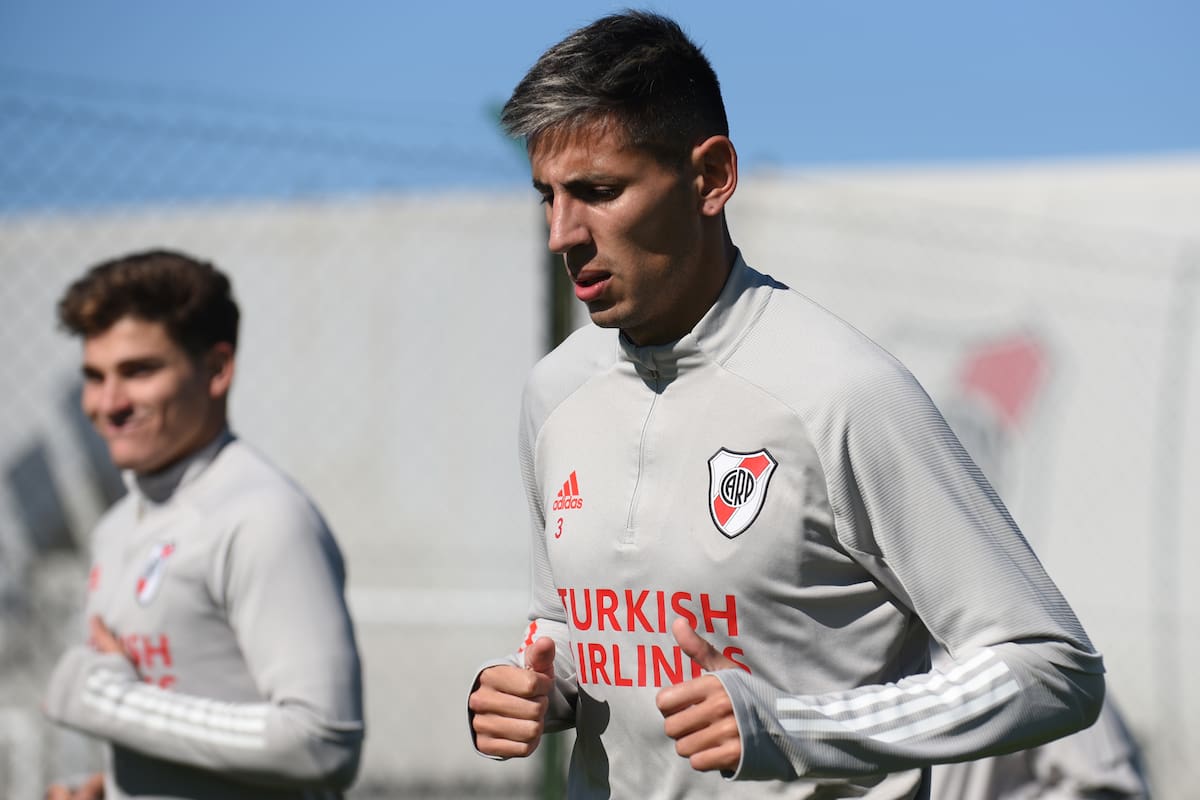 Angileri había salido por precaución ante Vélez: se entrenó de manera diferenciada este domingo, pero será titular el miércoles ante Atlético Mineiro