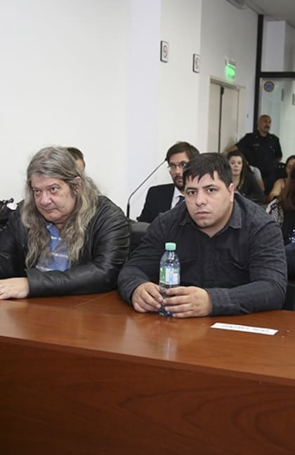 Aníbal Domínguez Butler y Enrique Rulet, durante el juicio por el homicidio de Nicolás Pacheco