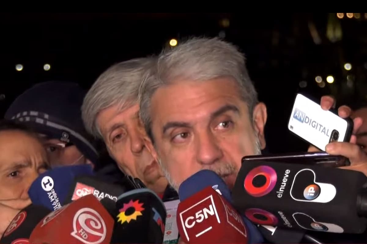 Anibal Fernández al llegar a la Casa Rosada para la reunión de Gabinete