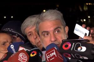 Anibal Fernández al llegar a la Casa Rosada para la reunión de Gabinete