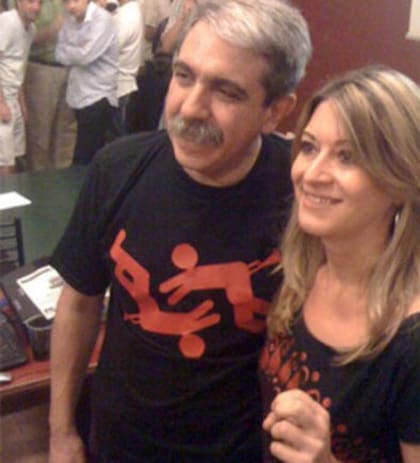 Aníbal Fernández, en un encuentro de bloggeros K