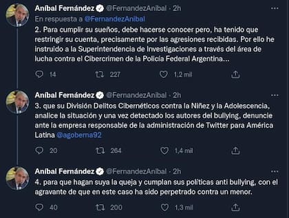 Aníbal Fernández pidió investigar el acoso contra Joaquín Nahuel, el niño que hace tortas.
