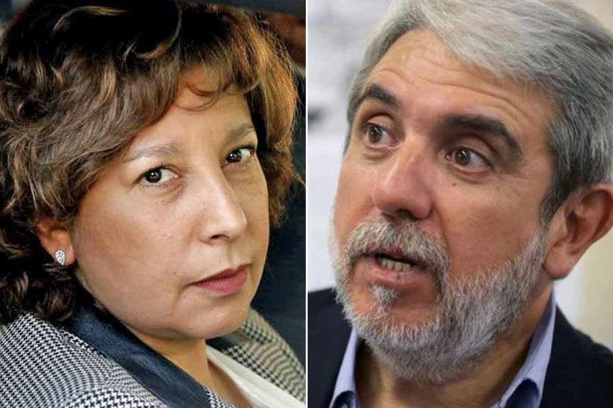 Aníbal Fernández y Arabela Carreras, gobernadora de Río Negro. Gracias