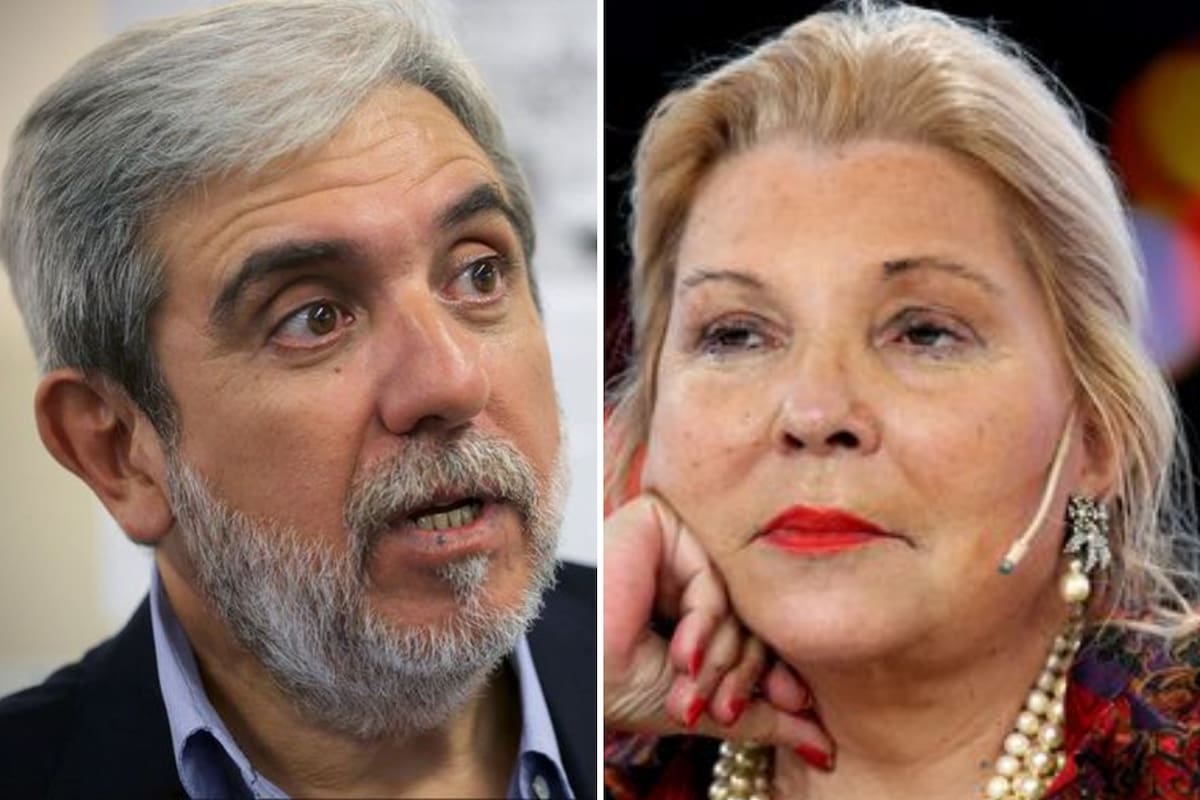 Aníbal Fernández y Elisa Carrió
