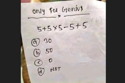 Animate a resolver este cálculo matemático en 20 segundos y poné a prueba todos tus conocimientos matemáticos