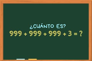¿Cuánto es 999 + 999 + 999 + 3? El cálculo matemático que el 99% falla al resolverlo con la calculadora