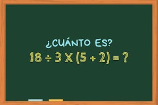 ¿Cuánto es 18 ÷ 3 x (5 + 2)? El cálculo matemático que solo el 6% de los usuarios logra resolver