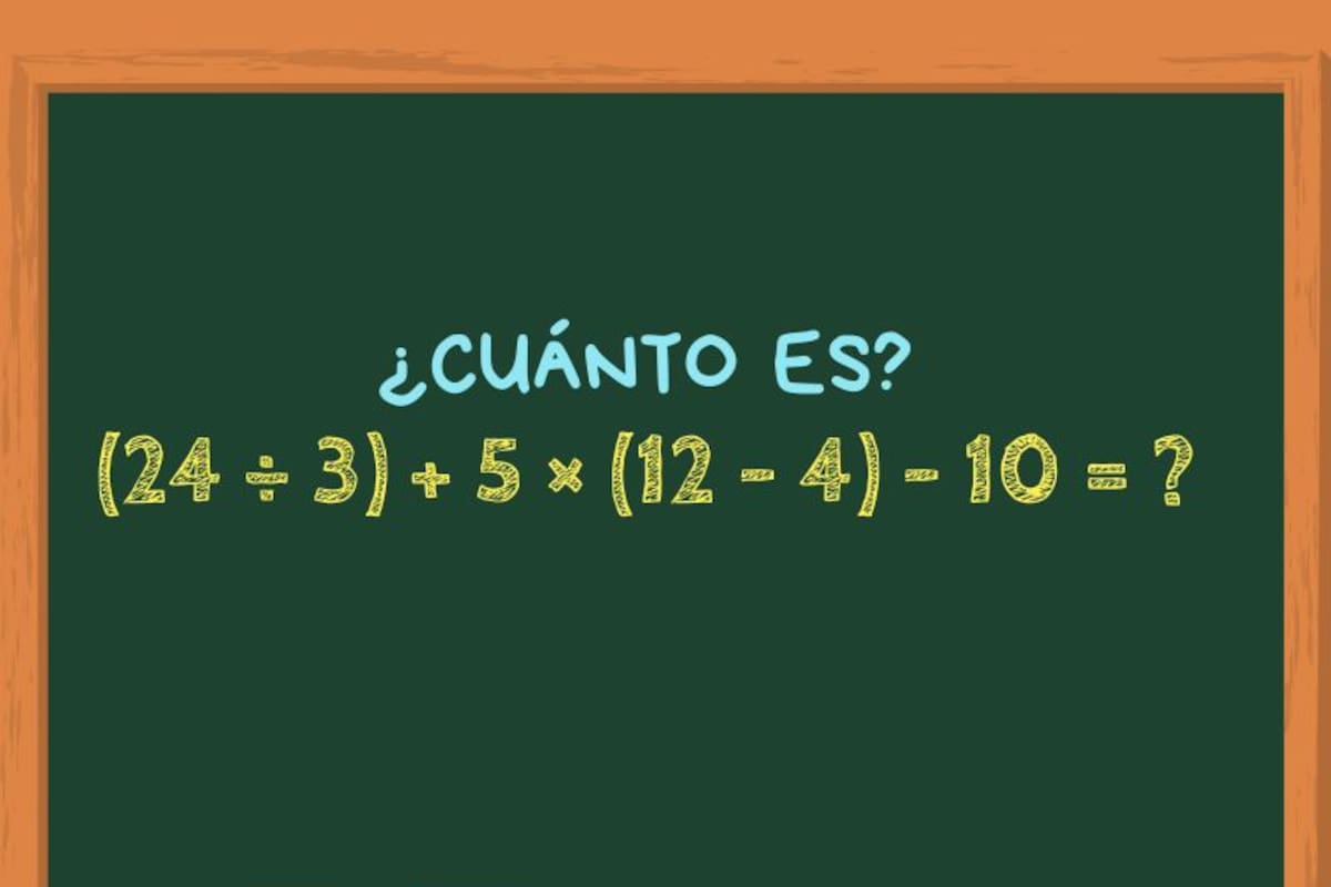 Animate a resolver este cálculo matemático en 30 segundos y poné a prueba todos tus conocimientos