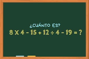 ¿Cuánto es 8 x 4 – 15 + 12 ÷ 4 – 19? El cálculo matemático que el 80% no logra dar con el resultado