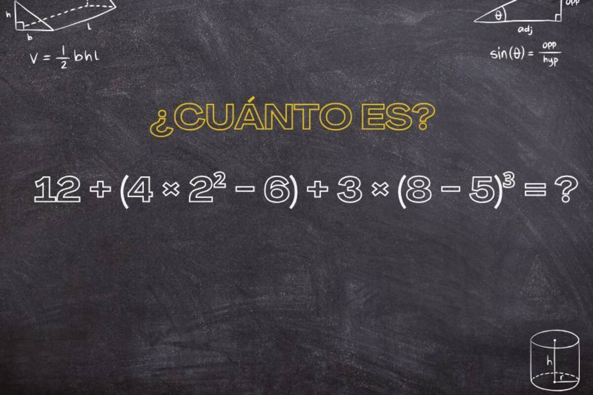 Animate a resolver este ejercicio matemático en un minuto y poné a prueba todos tus conocimientos