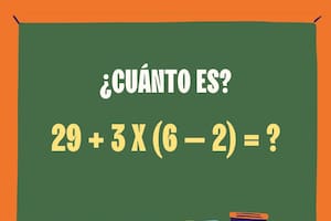 Animate a resolver este ejercicio matemático en diez segundos y poné a prueba todos tus conocimientos