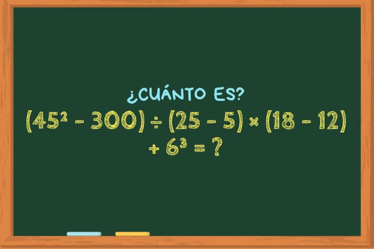 Animate a resolver este ejercicio matemático en un minuto y poné a prueba todos tus conocimientos