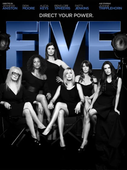 Aniston y Spheeris junto a Demi Moore, Alicia Keys y Jeanne Trippehorn, las otras tres directoras del film