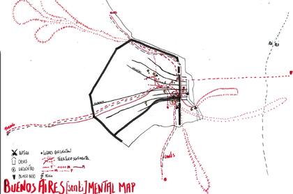Anita confeccionó un mapa mental en 2016. Un ”sentimental map” de cómo el amor la llevó a conocer lugares y contextos tan distintos.