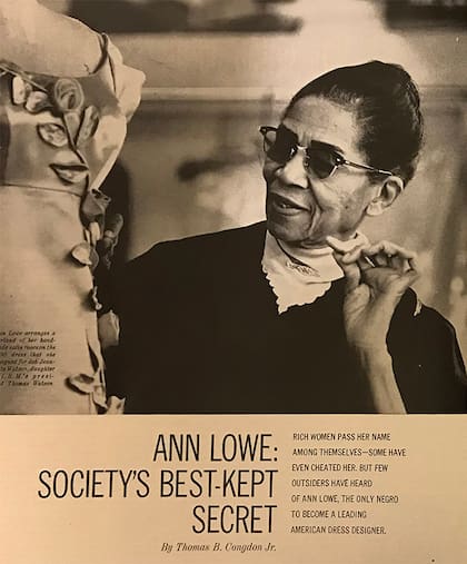 Ann Lowe, "el secreto mejor guardado de la sociedad", de acuerdo a la prensa norteamericana