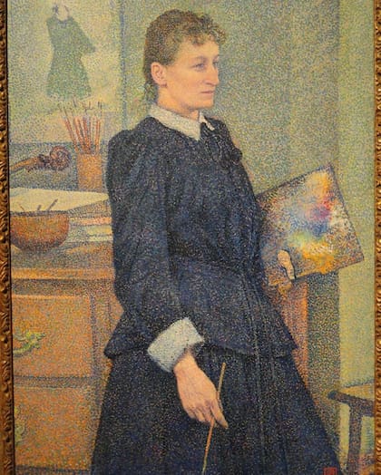 Anna Boch, c. 1889, retratada por Théo van Rysselberghe