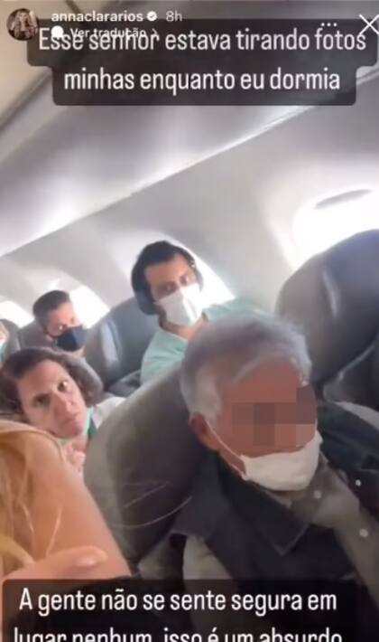 Anna Clara compartió la identidad del hombre que le tomó fotografías sin consentimiento en el avión