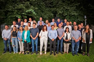 Anoche luego del acto, se reunió con líderes de la provincia de Buenos Aires en la residencia del gobernador Axel Kicillof