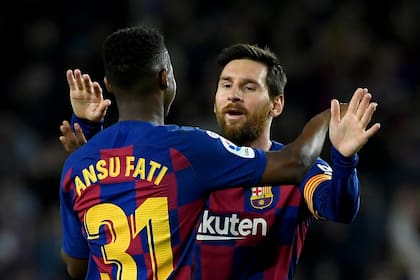 Ansu Fati y Messi: dos goles, dos asistencias