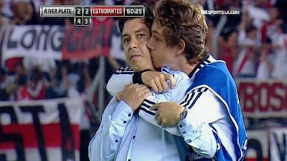 Ante Estudiantes por Sudamericana, uno de los festejos juntos
