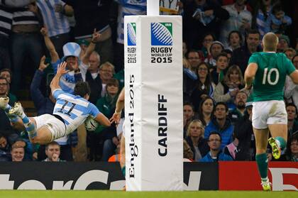 Ante Irlanda, en los cuartos de final del Mundial 2015, Imhoff marcó sus últimos dos tries con la camiseta de Los Pumas