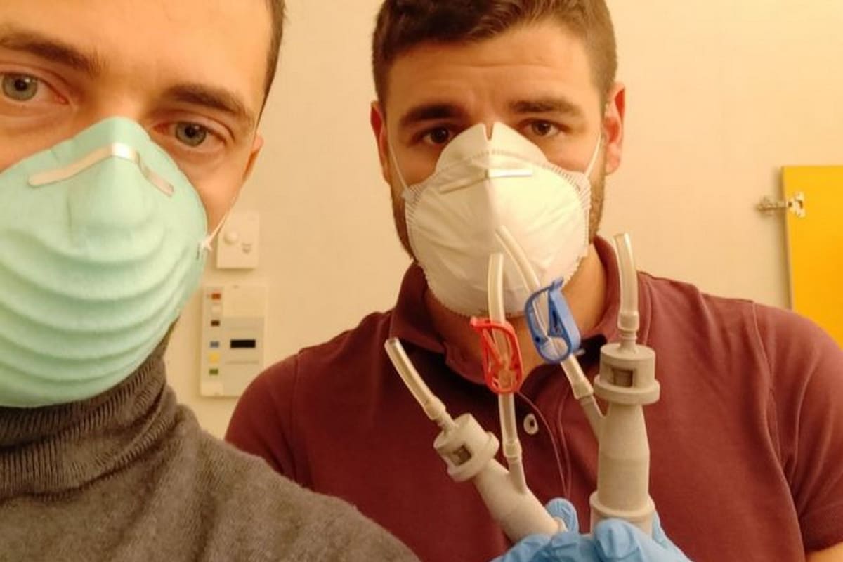 Ante la escasez de insumos para respiradores artificiales, una firma italiana utilizó la tecnología para fabricar sus reemplazos