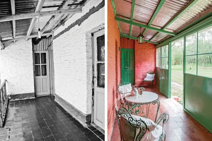 Antes: Como en las viejas casas chorizo, cada ambiente tiene una puerta que da a la galería, que comunica al baño a través de otra puerta. Después: Para darle más privacidad y amortiguar el pánico que provoca la idea de ir al baño en invierno, se cerró la galería, dando acceso techado al baño.