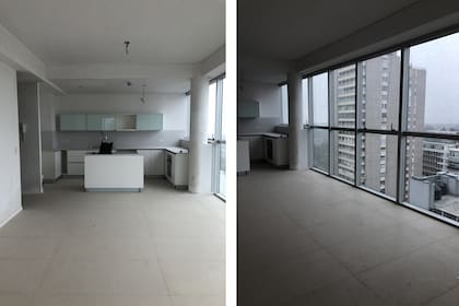 ANTES: La cocina tiene las mejores vistas de la ciudad desde el piso 18, pero necesitaba ser mejor aprovechada.