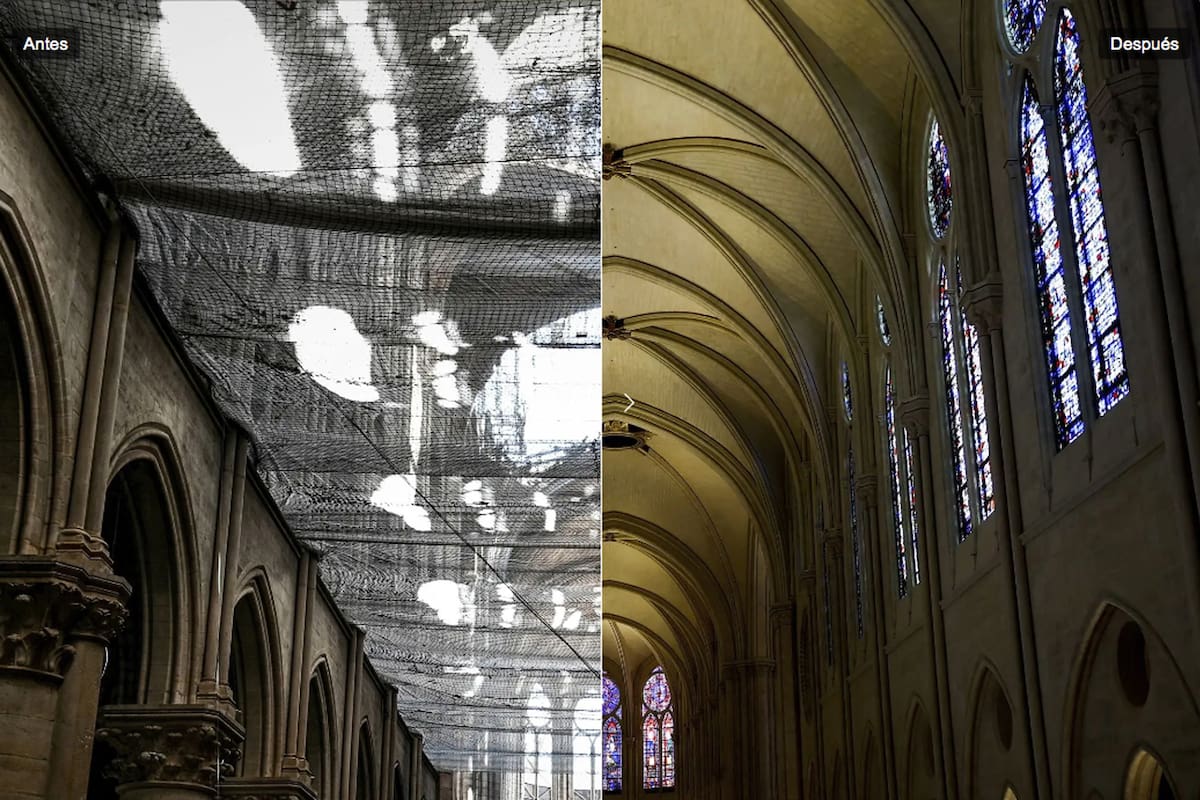 Antes y después de la Catedral de Notre Dame
