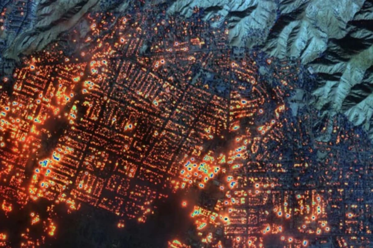 Antes y después: las imágenes que muestran la magnitud de la devastación causada por los incendios en Los Ángeles